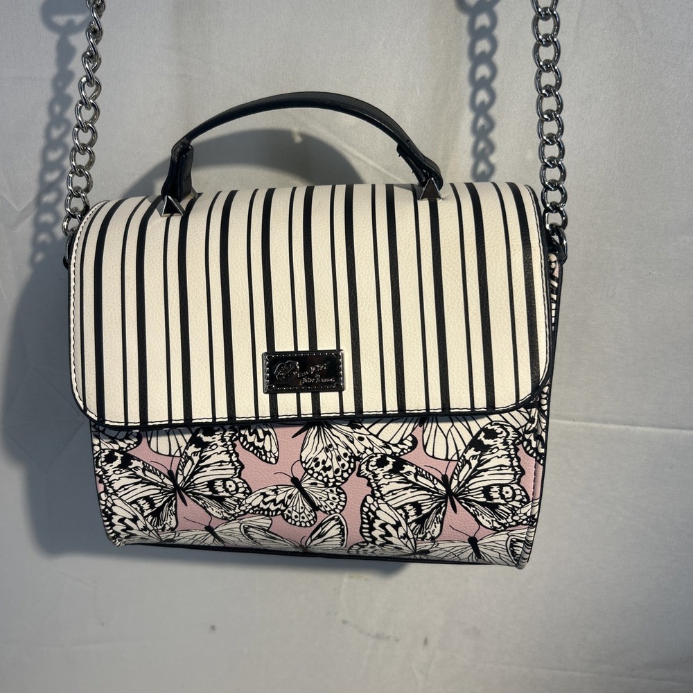 Luv‎ Betsy by Betsy Johnson butterfly pink crossbody black white